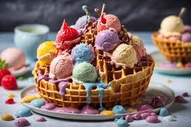 Waffer cups with toppings game activity rent in Jorhat